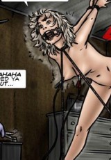 Dirty cartoon pics with kinky dude torturing hot blonde chick with electricity, candle wax and rough ass fucking