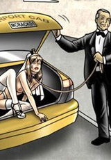 Lovely obedient slave girls are in use everywhere in this luxurious hotel.