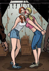 Girls stuffed a gag in her mouth, tied up and stuffed in a warehouse