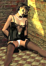 Girl tied to chair and it seems she gonna be tortured by electricity!