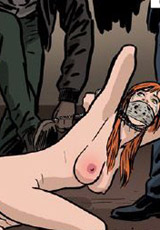 Redhead slave girl forced to suck her master's dick!
