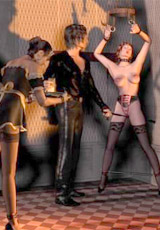Young master inspects his new slave girl!