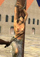 Bound, hung, whipped and humiliated by the worst wardens in quoom dark, damp prissons!