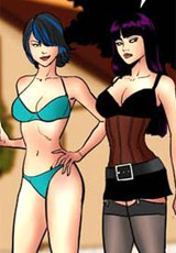 Leashed and gagballed slave twins are exposed nude on the public as fuck dolls for money.